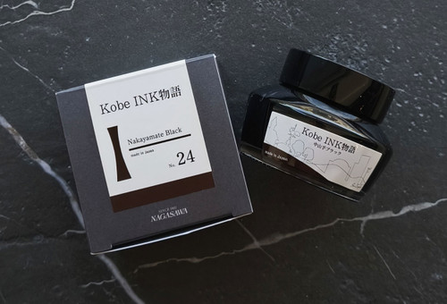 Kobe Ink Monogatari No.24 Nakayamate Black 50ml Fountain Pen Ink