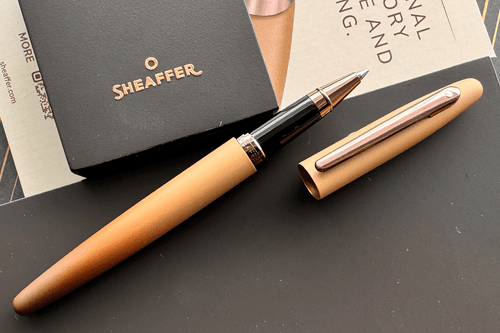 Sheaffer VFM Coffee Edition Matt Brown Rollerball Pen Regal Brown PVD Trims