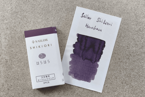 Sailor Shikiori Fountain Pen Pack Of 3 Harahara Purple Ink Cartridges