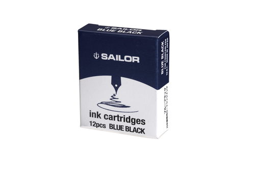 Sailor Blue Black Ink Cartridge Pack Of 12 For Fountain Pen 