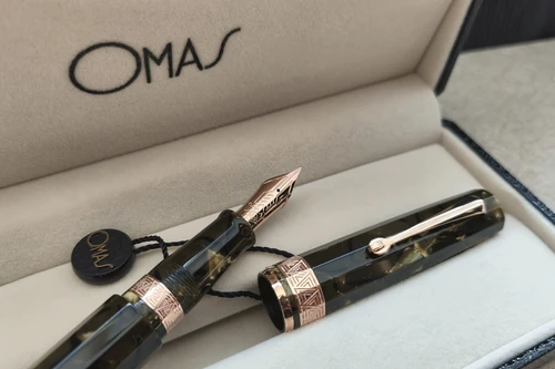 Omas Paragon Saft Green Rose Gold Trim Fountain Pen