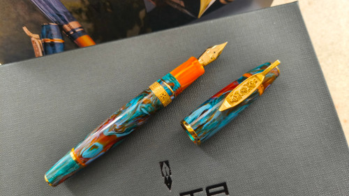 Delta Indigenous People Bajau LE Gold Trim Fountain pen with Medium Nib