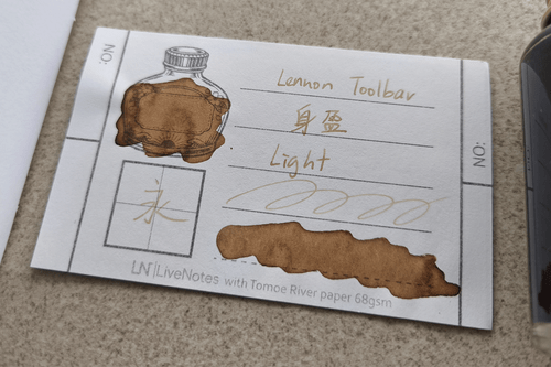 Lennon Tool Bar Light Ink 30ml Fountain Pen Ink