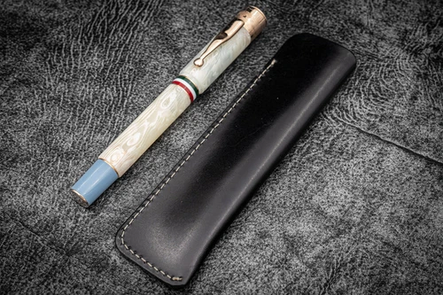 Galen Leather Co. Leather Single Fountain Pen Sleeve Black