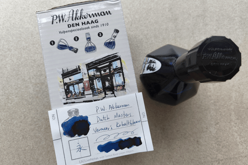 Akkerman Dutch Masters Fountain Pen Ink 120ml bottle  Vermeer's cobalt blue