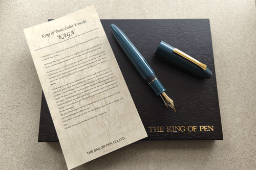Sailor King Of Pen Urushi Kaga Slate Blue Medium Nib Fountain Pen