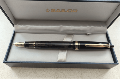 Sailor 1911 Realo Fountain Pen GT Smoke Black 18K Nib