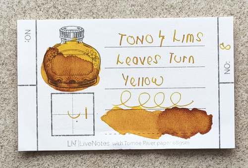 Tono&Lim Standard - Leaves turn Yellow 30ml Fountain Pen Ink