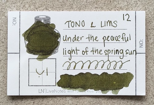 Tono&Lim Standard - Under the peaceful light of the spring sun 30ml Fountain Pen Ink