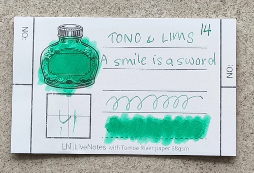 Tono&Lim Standard - A Smile is a sword 30ml Fountain Pen Ink