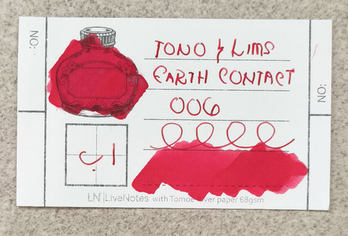 Tono&Lims Red Spinel Earth Contact Line 30ml Shimmer Fountain Pen Ink