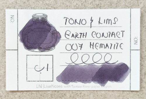 Tono&Lims Hematite Earth Contact Line 30ml Shimmer Fountain Pen Ink