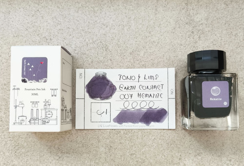 Tono&Lims Hematite Earth Contact Line 30ml Shimmer Fountain Pen Ink
