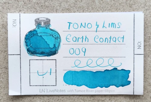 Tono&Lims Labradorite Earth Contact Line 30ml Shimmer Fountain Pen Ink