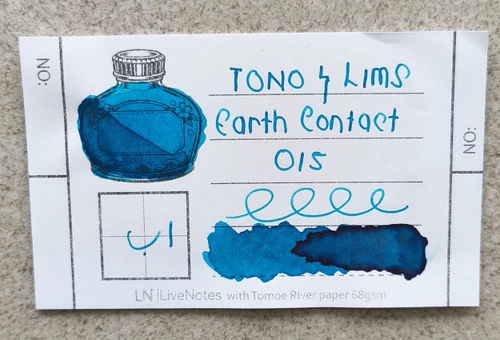 Tono&Lims Tarquoize Earth Contact Line 30ml Shimmer Fountain Pen Ink