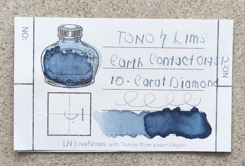Tono&Lims 10-carat Diamond Earth Contact Line 30ml Shimmer Fountain Pen Ink