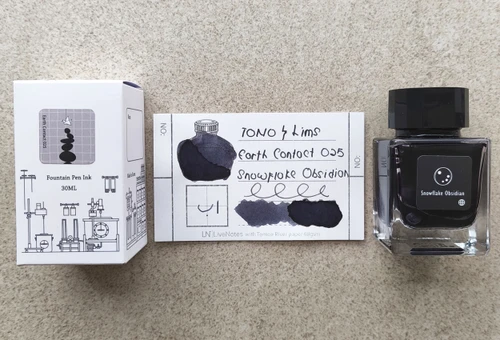 Tono&Lims Snowflake Obsidian Earth Contact Line 30ml Shimmer Fountain Pen Ink