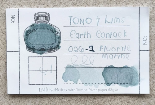 Tono&Lims Fluorite Marine Earth Contact Line 30ml Shimmer Fountain Pen Ink