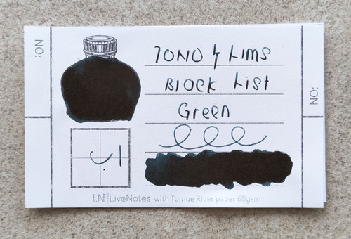 Tono&Lims Green Black List 30ml Fountain Pen Ink