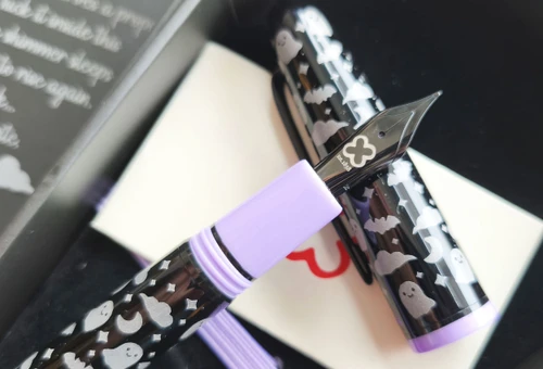 Esterbrook Estie Black Halloween Pastel w Bat BT Fountain Pen 