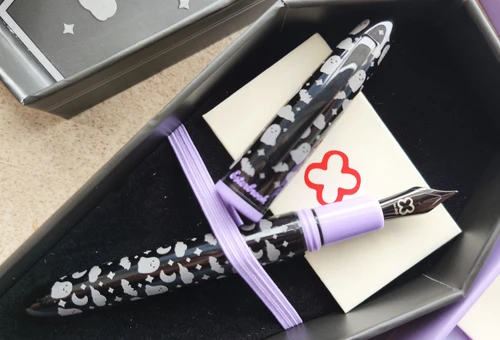 Esterbrook Estie Black Halloween Pastel w Bat BT Fountain Pen 