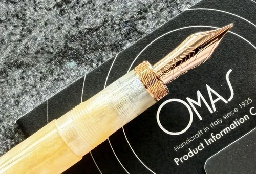 Omas Ogiva Cocktail Series Peach Bellini Limited Edition Rose Gold Trim Fountain Pen