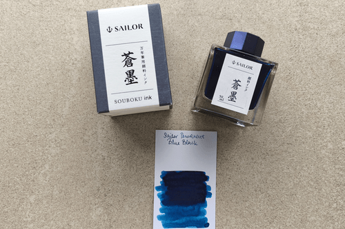 Sailor Fountain Pen 50ml Souboku Blue Black Permanent Bottle Ink