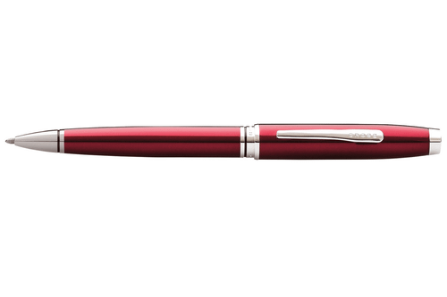 Cross Coventry Red Lacquer Chrome Trim Ballpoint Pen