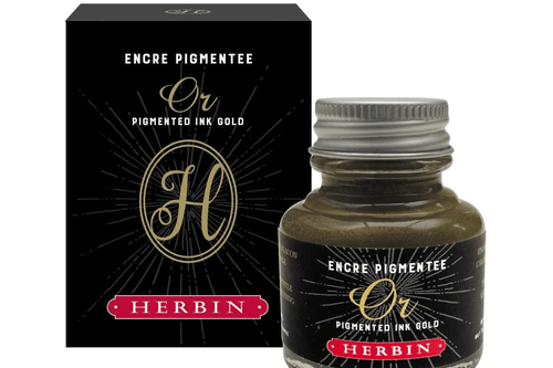 J Herbin Pigmented Gold Ink 30ml Bottle Calligraphy Ink 