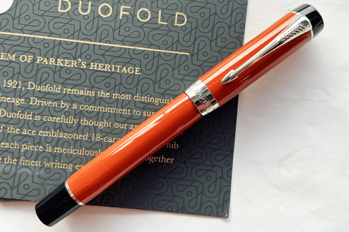 Parker Duofold Centennial Size Big Red Fountain Pen Medium Nib