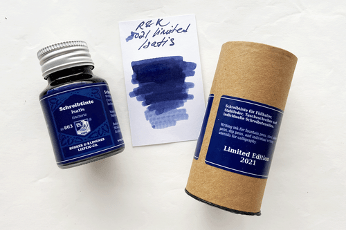 Rohrer & Klingner 50 ml 2021 Limited Edition Bottle Writing Ink Isatis Tinctoria Dark Blue
