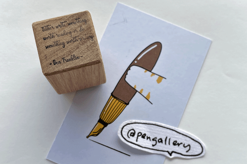 PenGallery X Catdoo Rubber Stamp -Ben Franklin