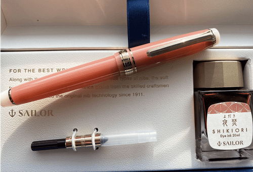 Sailor Pro Gear Slim Seasonal Solar Term Tako Pink Fountain Pen Ink Set 