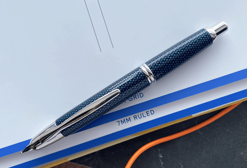 Pilot Vanishing Point Splash Blue Fountain Pen with 18K Nib