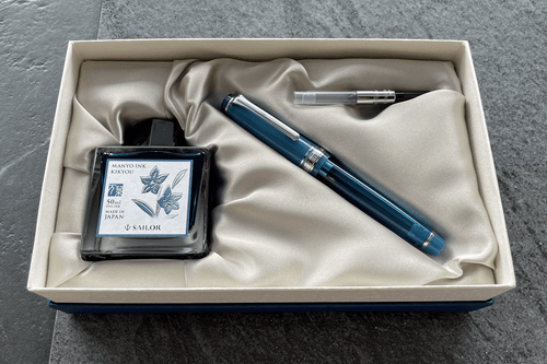 Sailor Pro Gear Slim #2 Manyo Violet Fountain Pen Kikyou Ink Set 