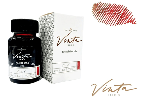 Vinta Fountain Pen 30ml Bottle Ink Shimmer Carol Red [Karol 1990]
