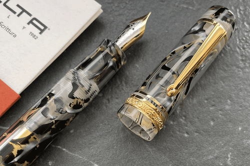 Delta Black Gold Asia Limited Edition Fountain Pen 14K Fine Nib