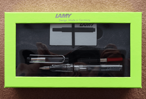 Lamy Vista Fountain Pen Gift Set With Ink Cartridges 