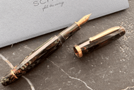 Scribo Feel Sassi Neri Fountain Pen Gold Trim With 14K EF Flex Nib