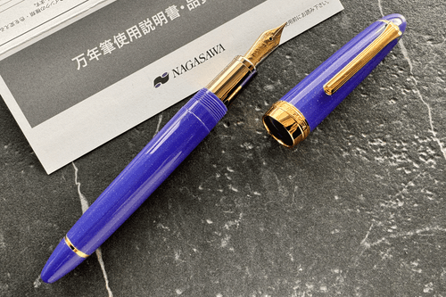 Nagasawa Kobe Affection Legend Blue Fountain Pen 21K Medium Nib