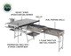 Komodo Camp Kitchen - Dual Grill, Skillet, Folding Shelves, and Rocket Tower - Stainless Steel
