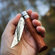 Opinel No.08 Polished Stainless Steel Folding Knife - Padouk
