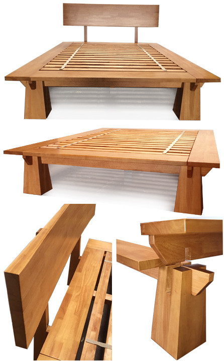 TALL Wakayama Platform Bed - Honey Oak - Tatami Room