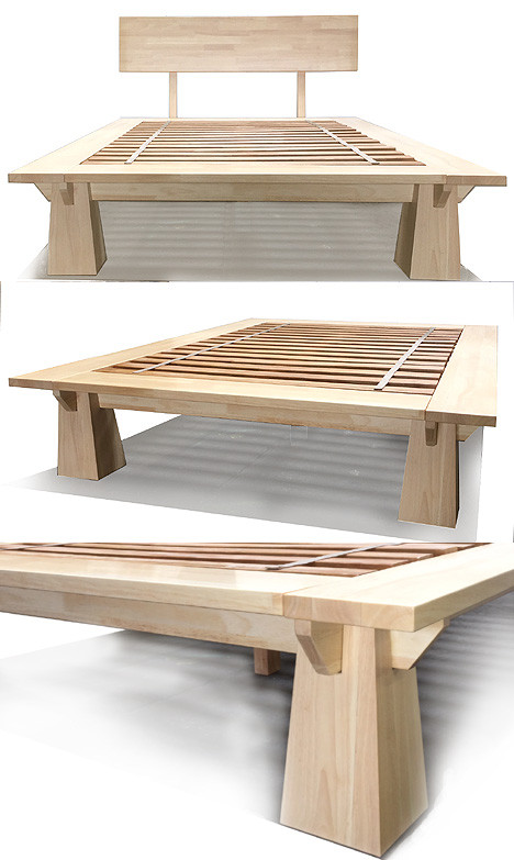 セール！・ Tateyama-bay/H,Murayama 106X75cm TALL Wakayama Platform Bed - Natural Finish - Tatami Room