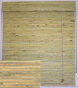 Tortoise Bamboo Slats Blinds, Roman Ladder Type with valence