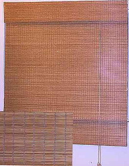 Hosoy Matchstick Blinds, Roman Type with valence