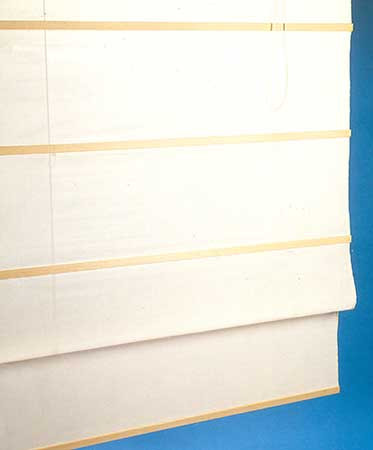 Natural Cotton Roman Blinds, Roman Type with valence