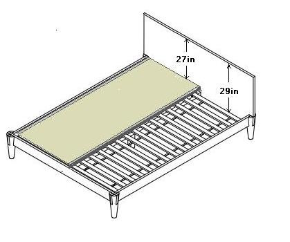 Mado Classic Platform Headboard - Honey Oak
