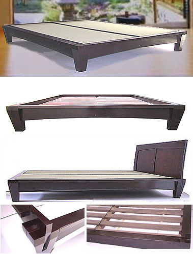 Yamaguchi Platform Bed Frame-Dark Walnut