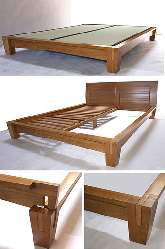 Yamaguchi Platform Bed Frame-Honey Oak - Tatami Room